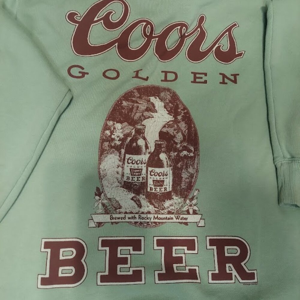 Coors Golden Beer Banquet Hoodie The Legends Men’s Green Medium Hoodie New‎